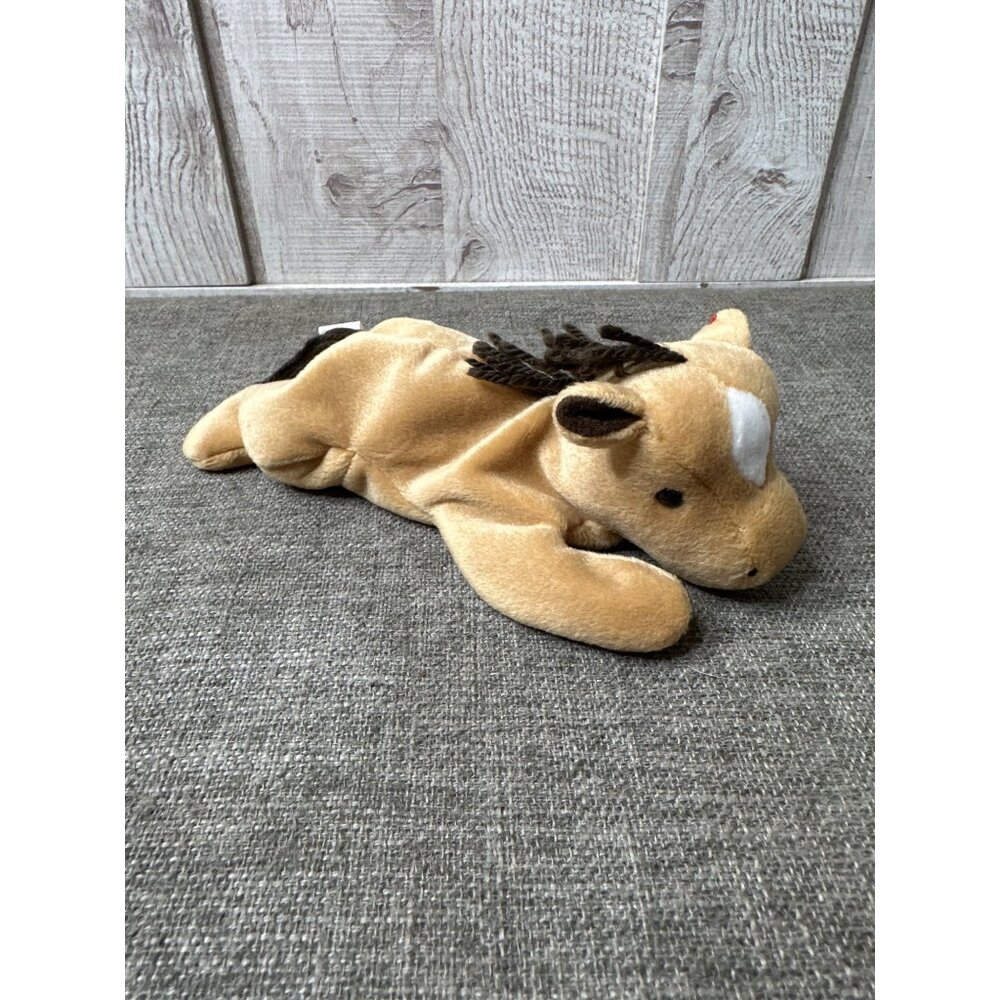 Vintage Ty Beanie Babies Derby The Horse w/ Star Plush Toy Collectible